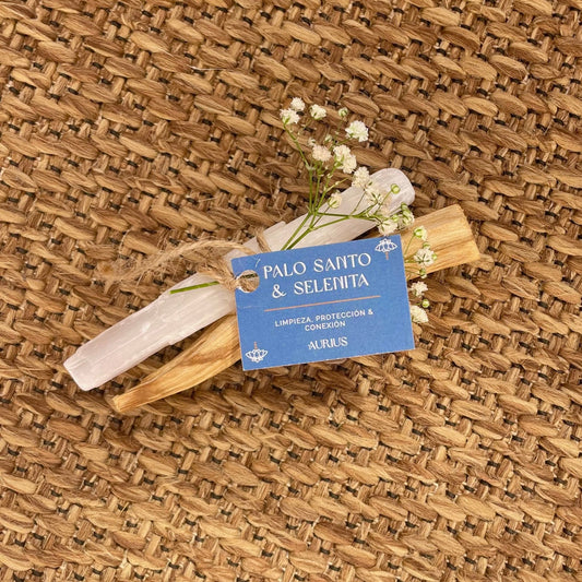 ATADO DE SELENITA Y PALO SANTO | Limpieza & Sellado
