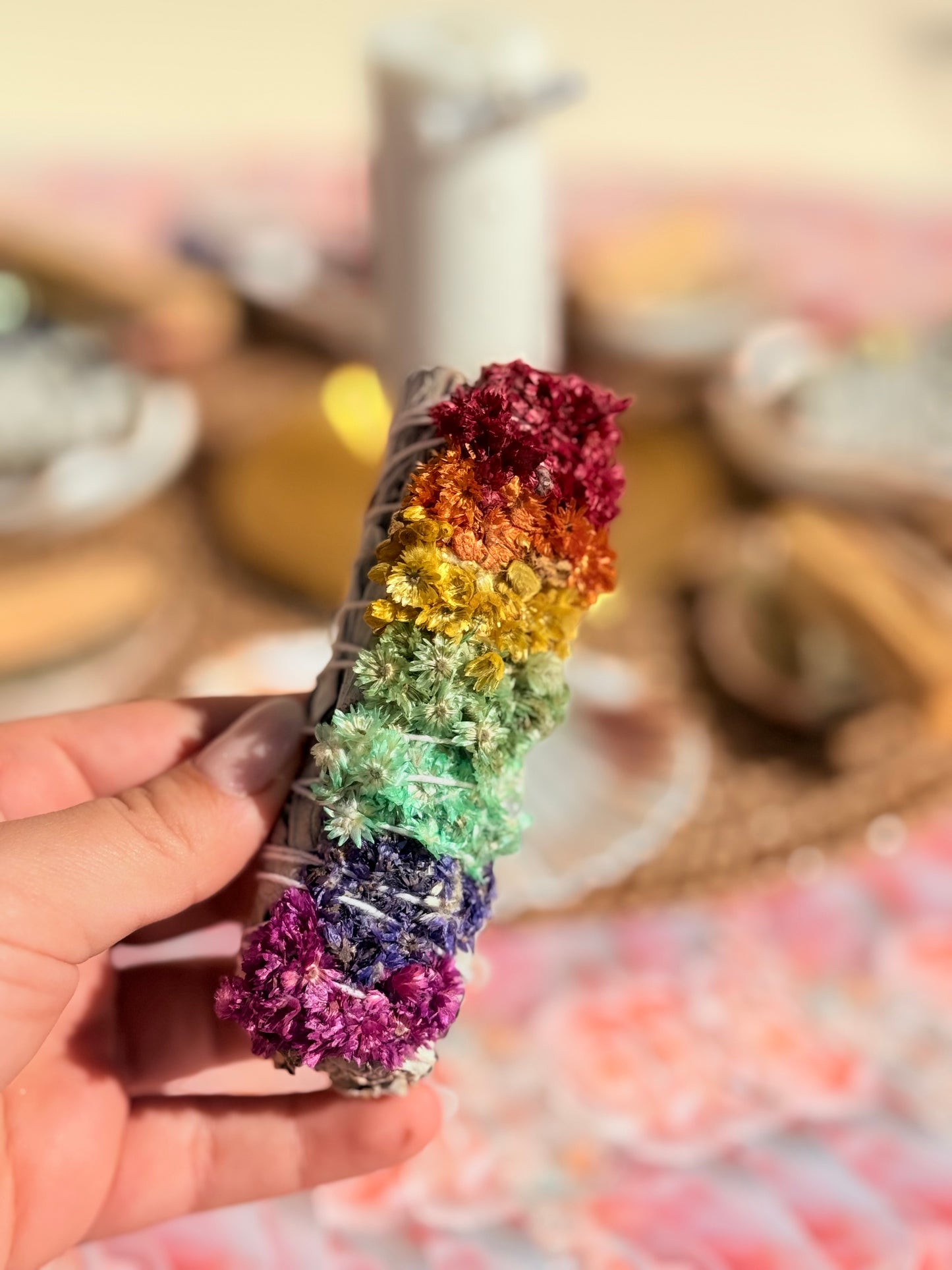 ATADO DE SALVIA BLANCA Y VERBASCO (7 Chakras) - Sahumerio de Equilibrio Energético