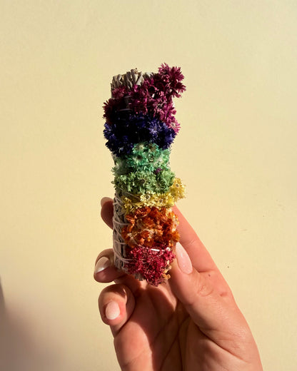 ATADO DE SALVIA BLANCA Y VERBASCO (7 Chakras) - Sahumerio de Equilibrio Energético