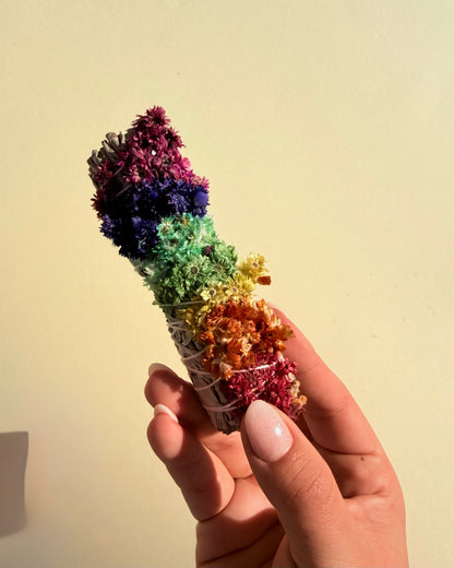 ATADO DE SALVIA BLANCA Y VERBASCO (7 Chakras) - Sahumerio de Equilibrio Energético