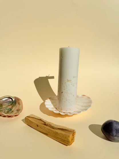 VELA RITUALIZADA CUARZO BLANCO - Limpieza energética