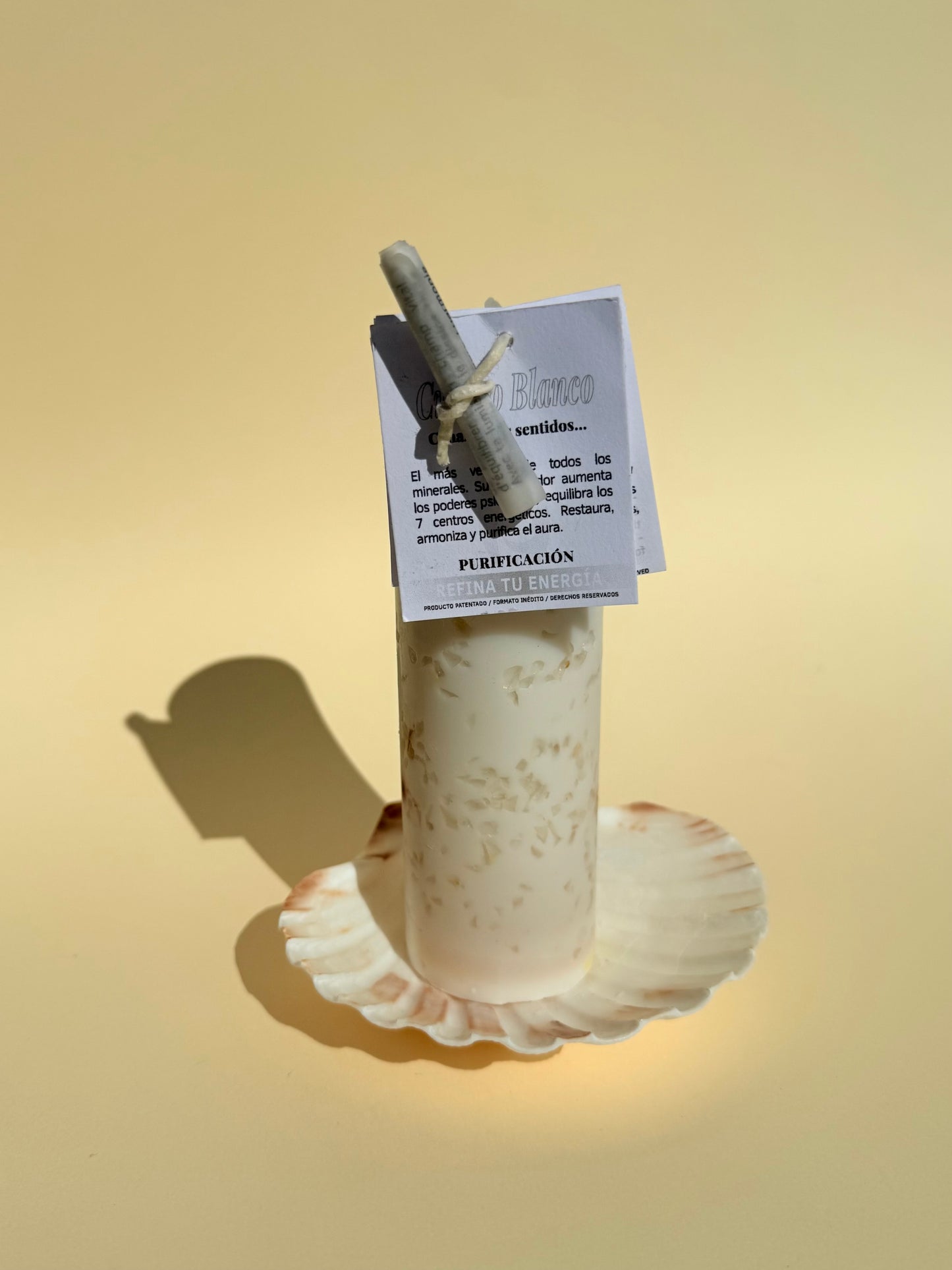 VELA RITUALIZADA CUARZO BLANCO - Limpieza energética