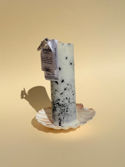 VELA RITUALIZADA TURMALINA NEGRA - Protección energética