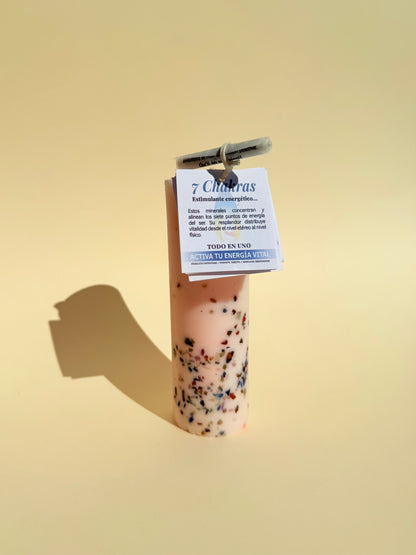 VELA RITUALIZADA CUARZOS 7 CHAKRAS - Meditación y Equilibrio