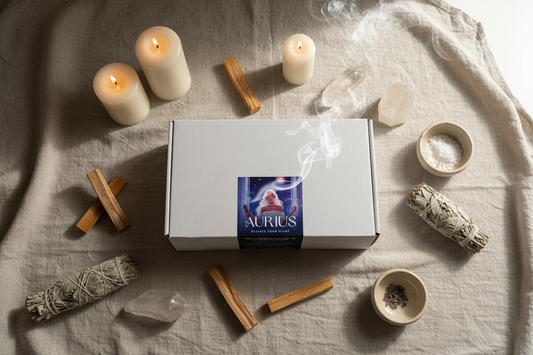 Mock-up caja ritual limpieza energética