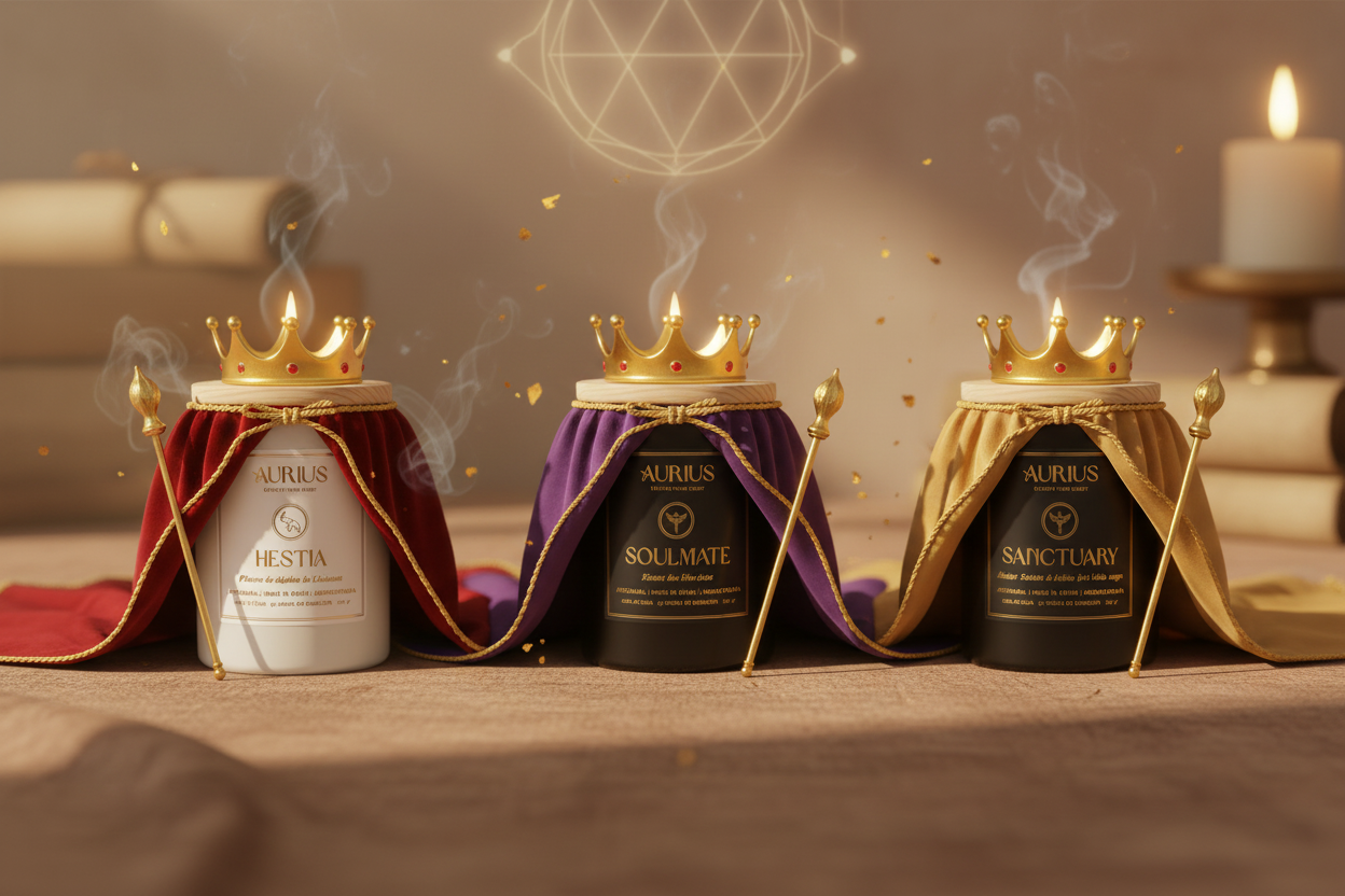 UTILIZA LAS VELAS DE AURIUS HESTIA, SOULMATE Y SANCTUARY SON CON VASO RECUPERA IMAGENES DE AURIUS
